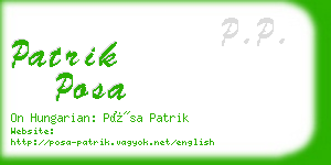 patrik posa business card